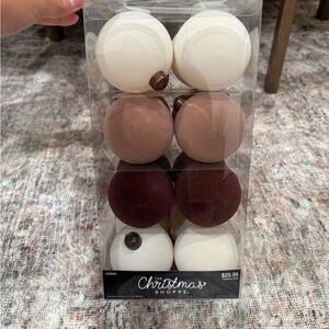 NIB hobby lobby viral flocked Ornament Set 16